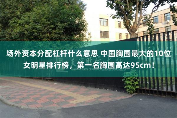 场外资本分配杠杆什么意思 中国胸围最大的10位女明星排行榜，第一名胸围高达95cm！