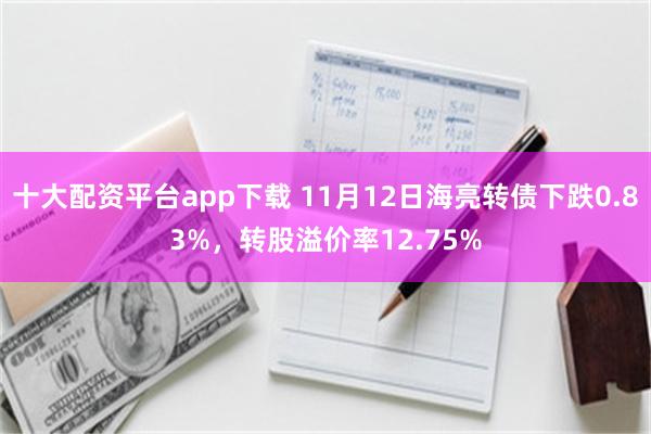 十大配资平台app下载 11月12日海亮转债下跌0.83%，转股溢价率12.75%