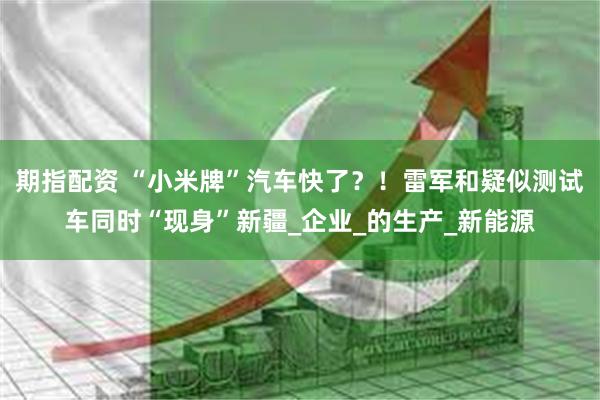 期指配资 “小米牌”汽车快了？！雷军和疑似测试车同时“现身”新疆_企业_的生产_新能源