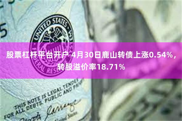 股票杠杆平台开户 4月30日鹿山转债上涨0.54%，转股溢价率18.71%