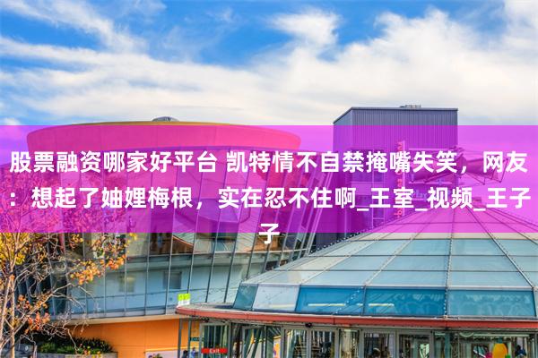 股票融资哪家好平台 凯特情不自禁掩嘴失笑，网友：想起了妯娌梅根，实在忍不住啊_王室_视频_王子